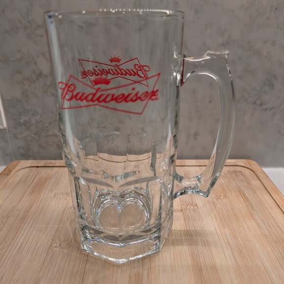 Budweiser Glass Beer Stein - Picture 1 of 5